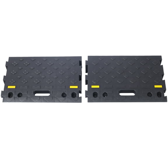 2-Piece 4" Auto Curb Ramp 6600LBS Capacity Portable Interlocking Track