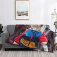 thumbnail image 2 of Disketp Cool Cat In Sunglasses Flannel Blankets - Thick and Warm Blanket for Winter, Soft Fuzzy Plush King Blanket for All Seasons-60"x50", 2 of 6