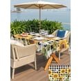 thumbnail image 5 of Outdoor Tablecloths with Umbrella Hole & Zipper, Sunflowers 54x80 Inch Tablecloth Rectangle, Yellow Flowers Butterfly Farmhouse Black Plaid Waterproof Table Cloth, Patio/Pool/Picnic Table Covers, 5 of 8