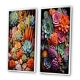 thumbnail image 3 of Designart "Desert Gems Green and Orange Succulents" Succulent Framed Wall Art Set Of 2 - Multi-Color Floral Framed Wall Art Set Of 2, 3 of 7
