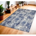thumbnail image 2 of 3' X 5' Blue Abstract Power Loom Area Rug, 2 of 10