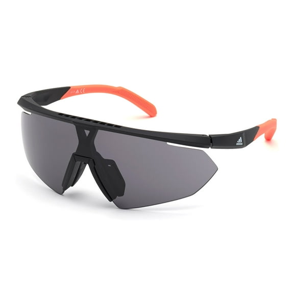Adidas SP0015 Half Rim Shield Matte Black Sunglasses