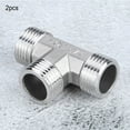 thumbnail image 4 of Stainless Steel Tee Connector, Threaded Connector, Pipe Fittings For Hardware Gas Plumbing Building Materials, 4 of 8