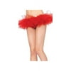 Leg Avenue Petticoat with Pleated Satin Trim, Red, One Size