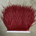 thumbnail image 4 of Wholesale 10Yard High Quality Ostrich Feather Trim Fringe Feather Ribbon 10-15CM/4-6Inch Width Sewing Crafts Costumes Decoration Dark coffee 2 yards, 4 of 6