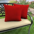 thumbnail image 2 of Jordan Manufacturing Sunbrella 18" x 18" Canvas Logo Red Solid Square Outdoor Throw Pillow (2 Pack), 2 of 10