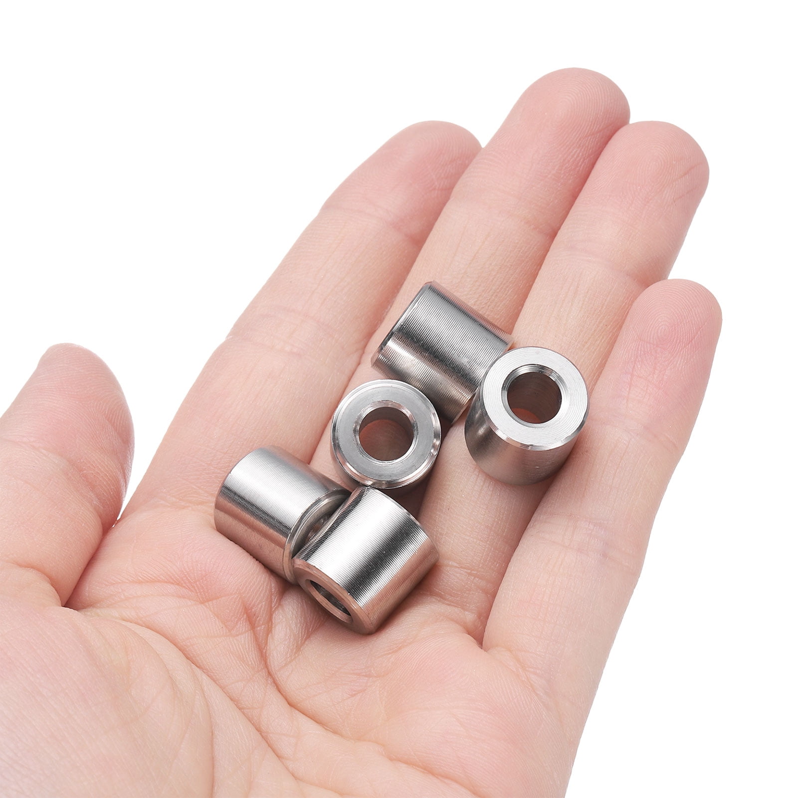 25 Packs Stainless Steel Spacer 1/4" Bore x 1/2" OD x 1/2" Length