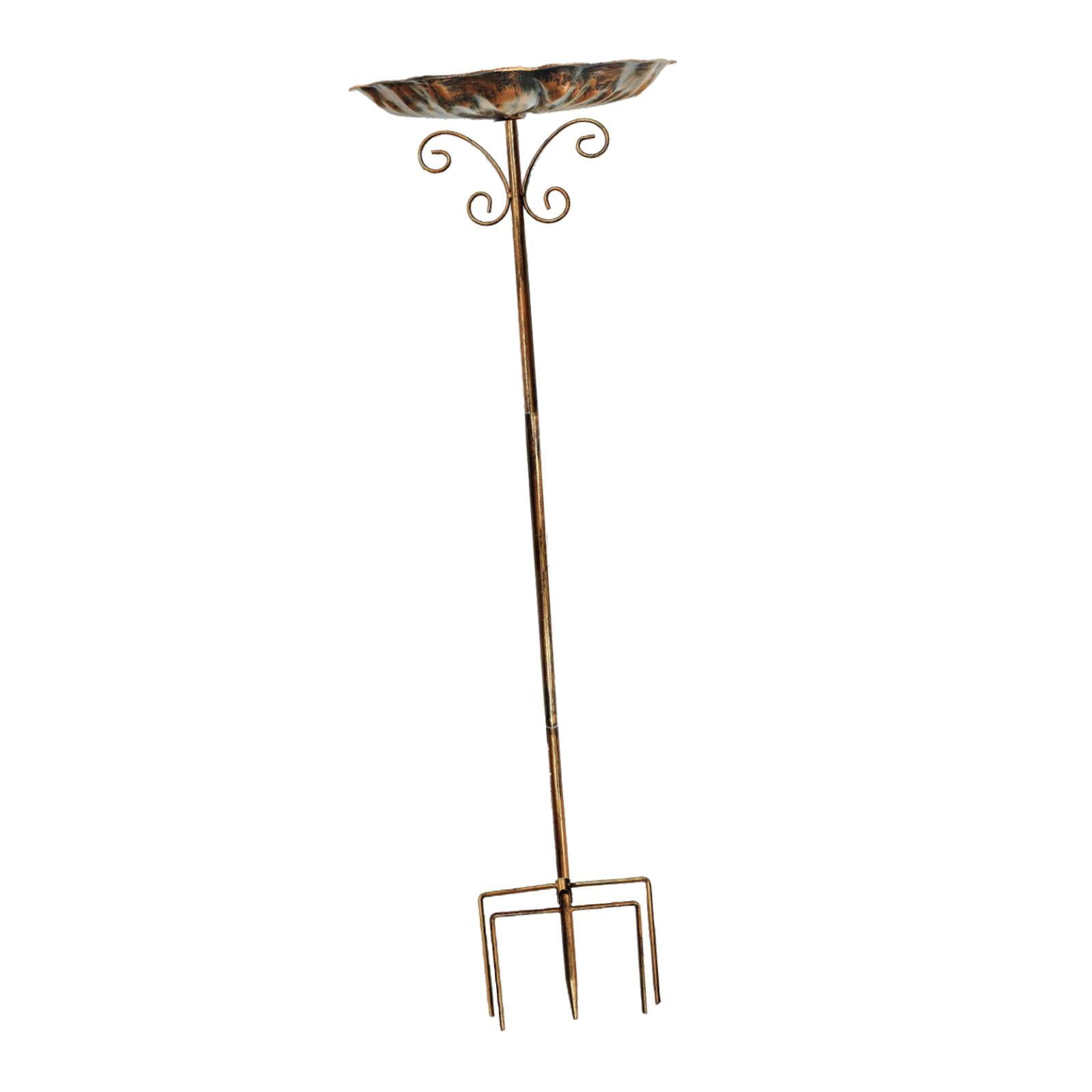 colaxi Bird Bath Bowl Birdbath Sturdy Iron Detachable Easy to Assemble Bird Feeder with Stake for Porch Backyard Patio Outside Decor