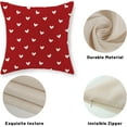 thumbnail image 6 of Valentine''s Day Pillow Covers 20x20 Inch Set of 2, Red Love Heart Valentines Throw Pillows Valentines Decor Square Red Pillowcase Anniversary Decorative Outdoor Cushion Case for Sofa Couch, 6 of 6