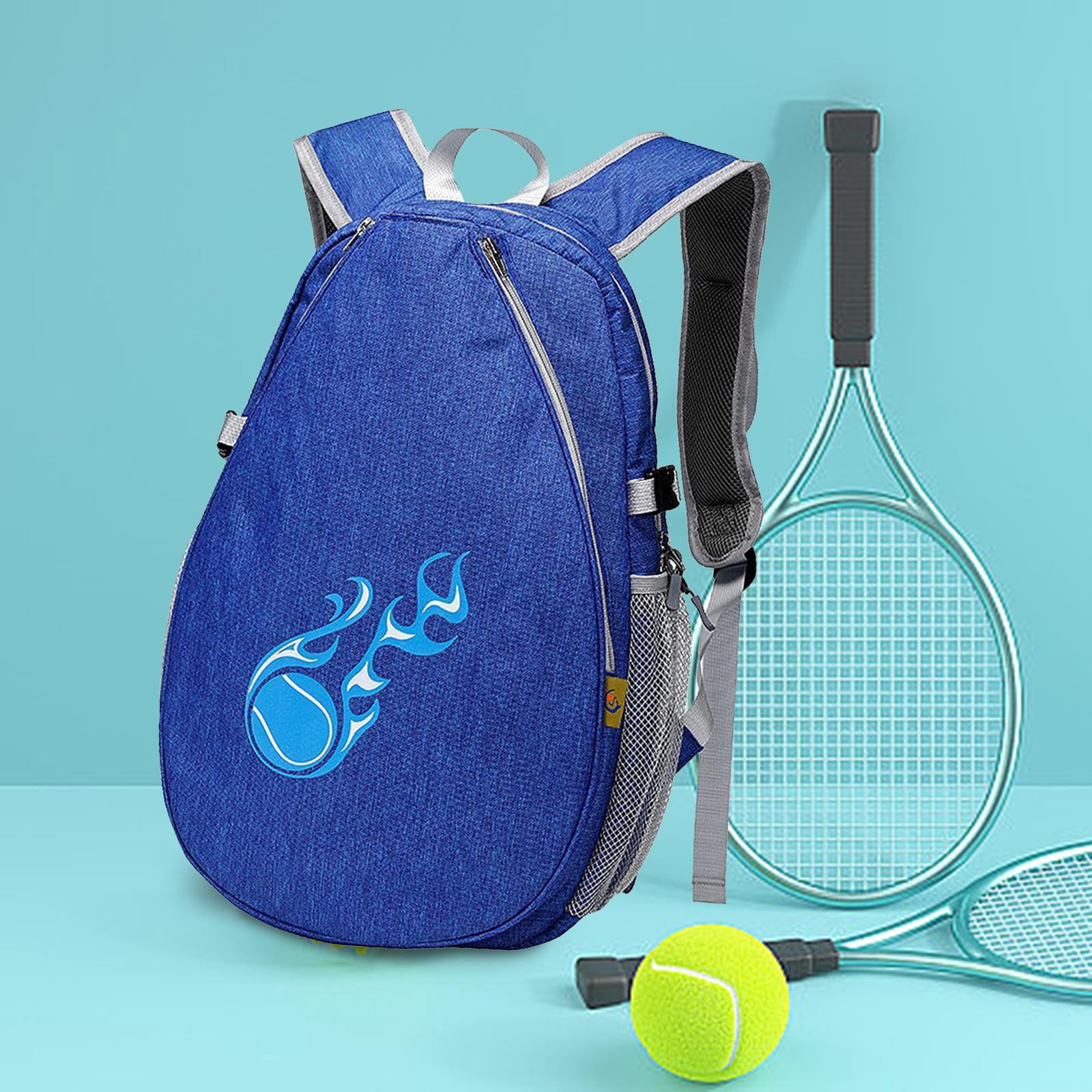 DimyFew Tennis Racket Bag Pickleball Racket Backpack Waterproof Outdoor Organizer Pocket Deep Blue