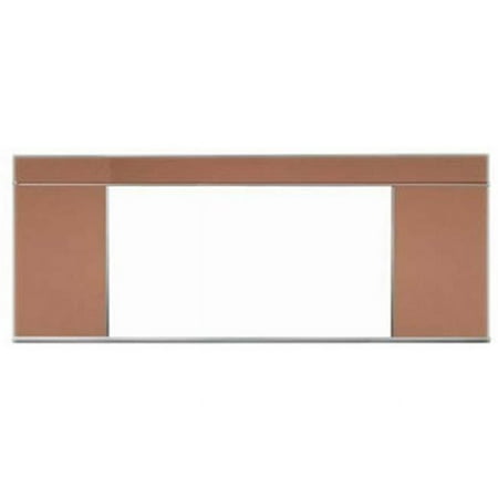 Aarco Products 120F-48M-242-812 Combination Top Tackboard- Toasted Almond - 4 x 8 ft.