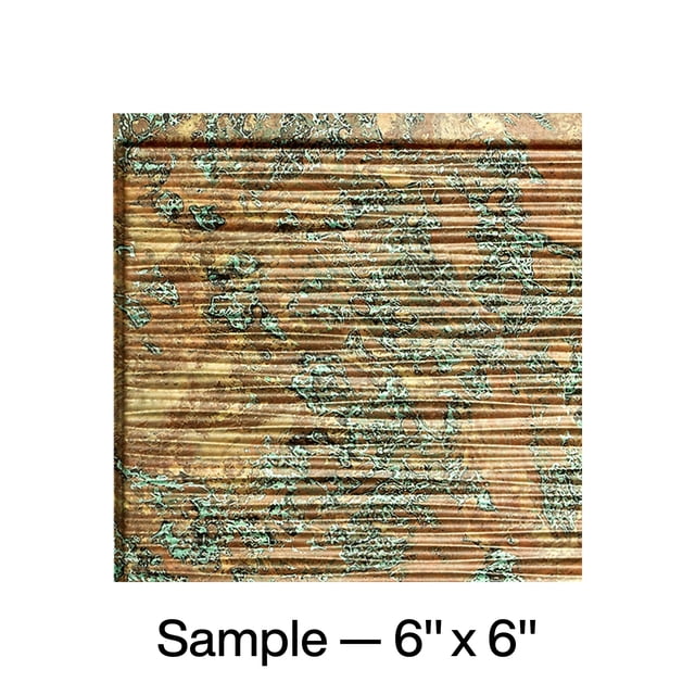 FASÄDE Ripple Decorative Vinyl Backsplash Panel in Copper Fantasy (6X6 Inch Sample