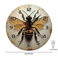 thumbnail image 2 of Vintage Insect Bee Wall Clock 10 Inch Silent Non Ticking Round Clock Decoration for Living Room Kitchen Bedroom Bathroom Office Classroom, 2 of 8