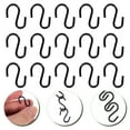 thumbnail image 4 of HERFIER 100pcs Black Metal S Hooks Metal S Hanging Hooks Heavy Duty S Hanger Hooks 0.79x0.59x0.08in, 4 of 9