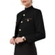 thumbnail image 4 of CHAQUETA CORTA DE TWEED PARA MUJER INSPIRE CHIC, CUELLO REDONDO, CIERRE DE BOTONES, MANGAS LARGAS, BLAZER CORTO DE TRABAJO, TALLA L, NEGRO, 4 of 5