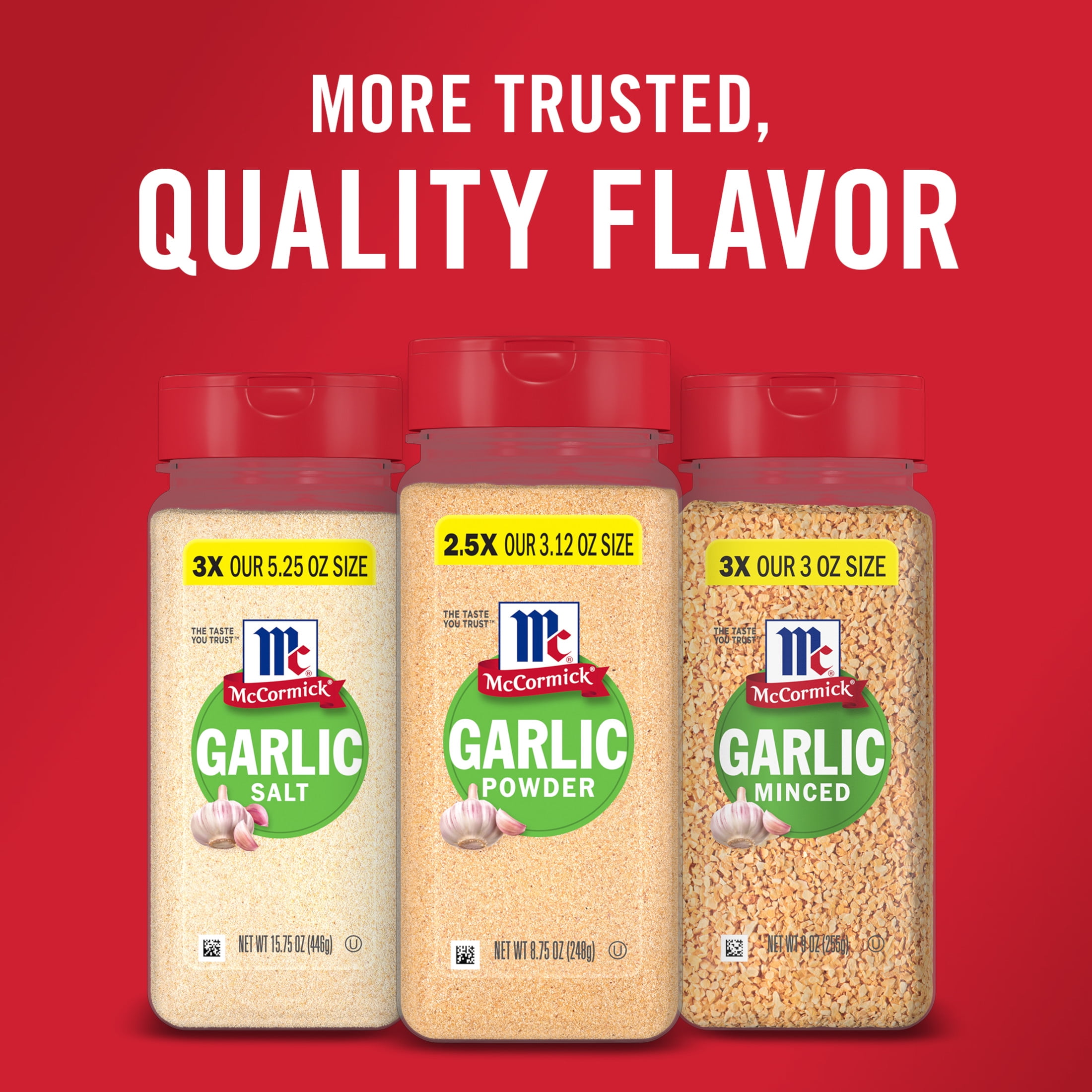 McCormick Kosher Garlic Powder, 8.75 oz Bottle
