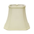 thumbnail image 1 of Cloth & Wire Slant Cut Corner Rectangle Bell Softback Lampshade with Washer Fitter, Egg, 1 of 2