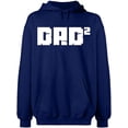 thumbnail image 2 of OXI Hoodie Sweatshirt - Dad Square, Basic Casual Hoodie for Men's and Women Fleece Hoodie Long Sleeve - Navy Blue X-Large, 2 of 3