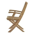 thumbnail image 4 of Modern Contemporary Urban Design Outdoor Patio Balcony Garden Furniture Side Dining Chair and Table Set, Wood, Natural, 4 of 9