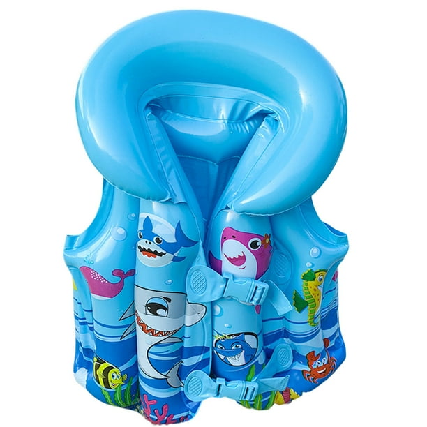Chaleco Flotabilidad PVC Accesorios Seguros Al Aire Libre Inflables (XL) Azul
