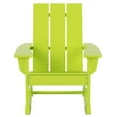 thumbnail image 4 of Costaelm Palms Outdoor HDPE Plastic Adirondack Rocking Chair (Set of 2), Lime, 4 of 8