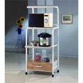 thumbnail image 1 of Benzara BM148283 Commodious Kitchen Shelf On Casters, White, 1 of 1