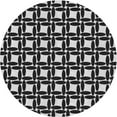 thumbnail image 1 of Ahgly Company Machine Washable Indoor Round Transitional Midnight Gray Area Rugs, 5' Round, 1 of 7