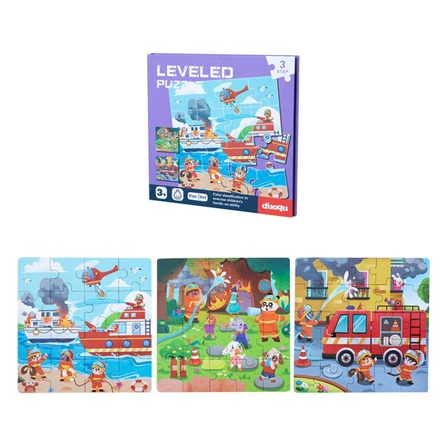 Magnetic Puzzle Book for Kids Ages 3-7, 10 Progressive Learning Activities with Themes, Portable Travel Educational Toy Gift