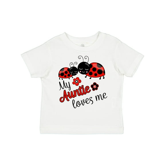 Inktastic My Auntie Loves Me with Cute Lady Bugs Boys or Girls Toddler T-Shirt