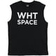 thumbnail image 1 of WHT SPACE Camiseta sin mangas con logotipo de algodón para hombre, negro, grande, 1 of 1