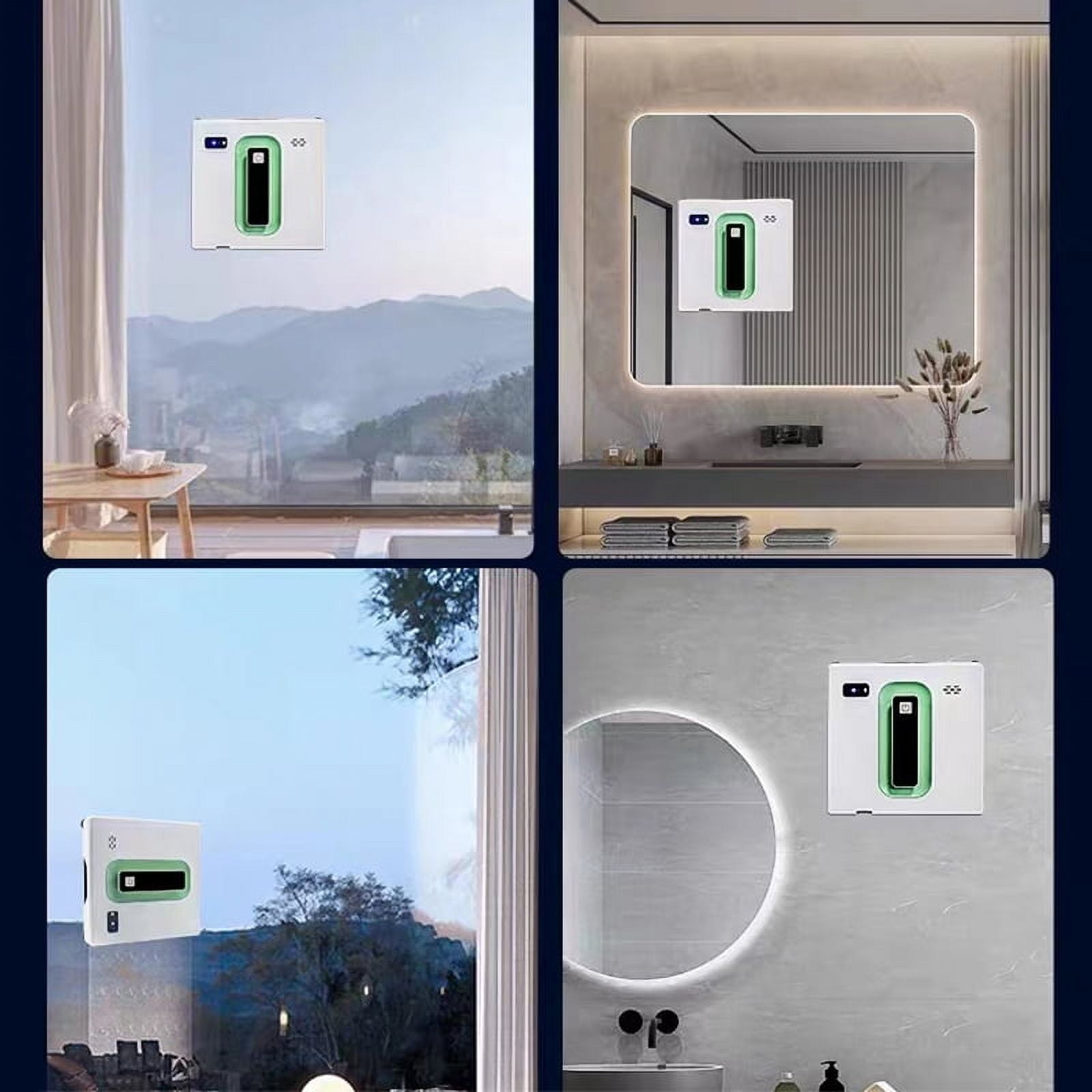 Window Cleaning Robot Dual Water Sprayer,  Anti-Falling High Suction Smart Window Cleaner Vacuum for Interior/Exterior Highrise Windows Tuya APP / Remote Control Voice Assistant