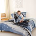 thumbnail image 4 of Manfei Classic Train Queen Comforter Set,Snowy Railway Comforter Sets Queen,White,Light Gray Reversible,3 Pieces,1 Comforter and 2 Pillowcases, 4 of 7
