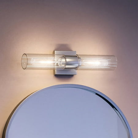 

Luxury Cosmopolitan Bath Light 5H x 20.375W with Modern Farmhouse Style Brushed Nickel UHP4050 by Urban Ambiance