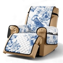 TSOVTHRID Bird Flower Vintage Print Recliner Chair Covers Non Slip Lazy Boy Recliner Cover Stretch Reclining Chair Cover Washable Furniture Protector Covers with Elastic Strap