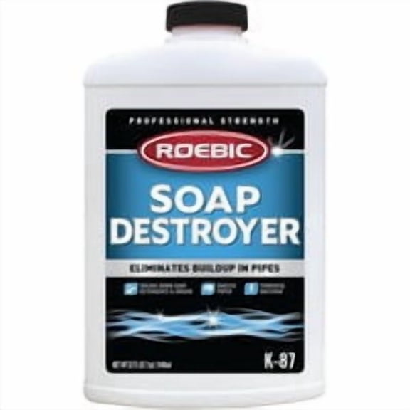 Roebic K-87 Liquid Soap Destroyer with Bacteria, Eliminates Soap, Grease, and Paper Buildup in Pipes and Protects from Clogs, Treats 500 Gallons, 32 fl oz