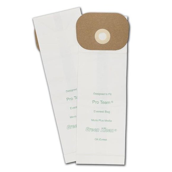 Green Klean Sacs d'Aspirateur de Remplacement Pro Team Everest - 10 par Caisse - Caisse de 10
