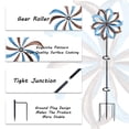 thumbnail image 6 of WONDER garden 61 inch Assembled Height Outdoor Wind Spinner Blue Flower with Metal Stake Wind Sculpture Decor Patio,Lawn,Garden, 6 of 10
