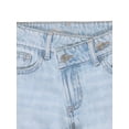 thumbnail image 2 of Wonder Nation Girls Crossover Waist Wide Leg Jeans, Sizes 5-18, 2 of 5