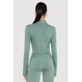 thumbnail image 4 of Women's Zip Front Corset Detail Mock Neck Track Jacket, 4 of 4