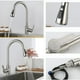 thumbnail image 5 of Grifo de Cocina, 304 Acero Inoxidable Mezclador para Fregadero, 360° Grifos para Fregadero de Cocina de Alto Arco Llaves para Fregadero de Cocina con Placa de Cubierta con 2 Manguera, 5 of 7