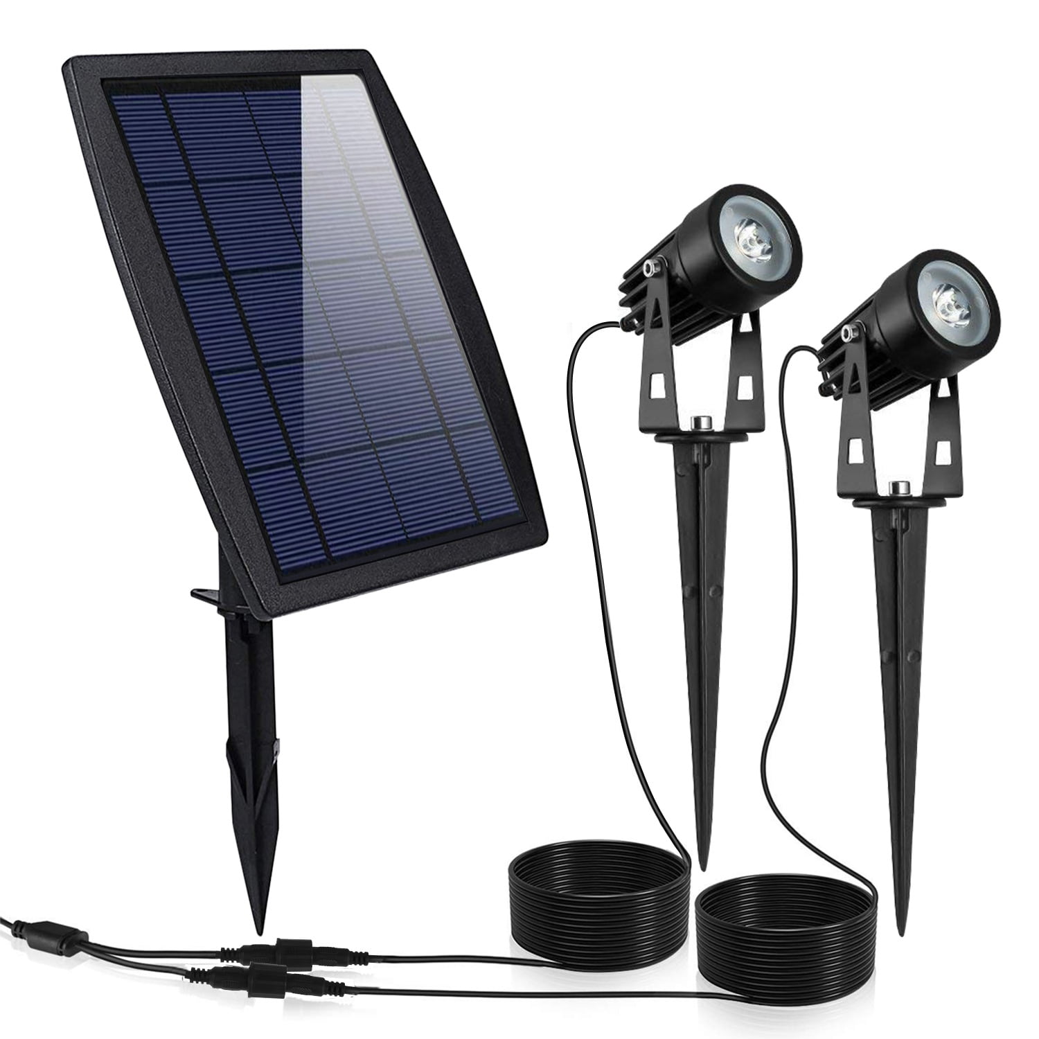 Solarek Twin Solar Spot Lights Landscape Lighting IP65 Waterproof Auto