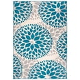 thumbnail image 2 of Tapis Moderne de Conception de Cercles Floraux 9' x 12' Bleu, 2 of 2
