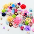 thumbnail image 2 of 12x50x Flores De Resina Botón Floral De Colores Para La Fabricación De Joyas Para La Caja Del Teléfono Sunnimix Botón resina Flor Cabujones, 2 of 8