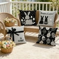 thumbnail image 4 of PONPRNGY Spring Easter Bunny Throw Pillow Covers 17x17 Set of 4 Decorative Pillows Case Soft Short Plush Cushion Covers for Couch Sofa Patio Garden Spring Decor, 4 of 6