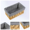thumbnail image 2 of REGALWOVEN 1 Pack Wicker Basket, Basket for Organizing, Storage Basket with Cloth, Storage Cube for Bathroom, Bedroom, Shelves Brown 10.2*5.9*4.3in, 2 of 6