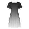 thumbnail image 4 of Erwazi Women's Crew Neck Short Sleeve T Shirt Dress Summer Trendy Basic Casual Dresses Swing Flowy Midi Dress with Pockets, 4 of 5