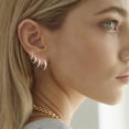 thumbnail image 3 of APSVO 4 Pairs Hoop Earrings for Women CZ Small Huggie Cartilage S925 Sterling Silver Post Hypoallergenic Earrings Set for Multiple Piercing Birthday Graduation Jewelry Gifts Her Teen Mom, 3 of 6