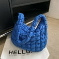 thumbnail image 5 of Bubble Hobo Bags for Women Quilted Tote Bag for Women Puffer Bag Quilted Bag Lightweight Puffy Tote Bag Quilted Padding Shoulder Bag,Dark Blue, 5 of 5