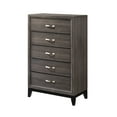 thumbnail image 3 of Contemporary 3pc Full Size Bedroom Set Bed Chest Nightstand Gray Finish Wooden Furniture, 3 of 5