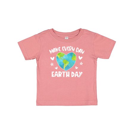 

Inktastic Make Every Day Earth Day with Hearts and Stars Gift Baby Boy or Baby Girl T-Shirt